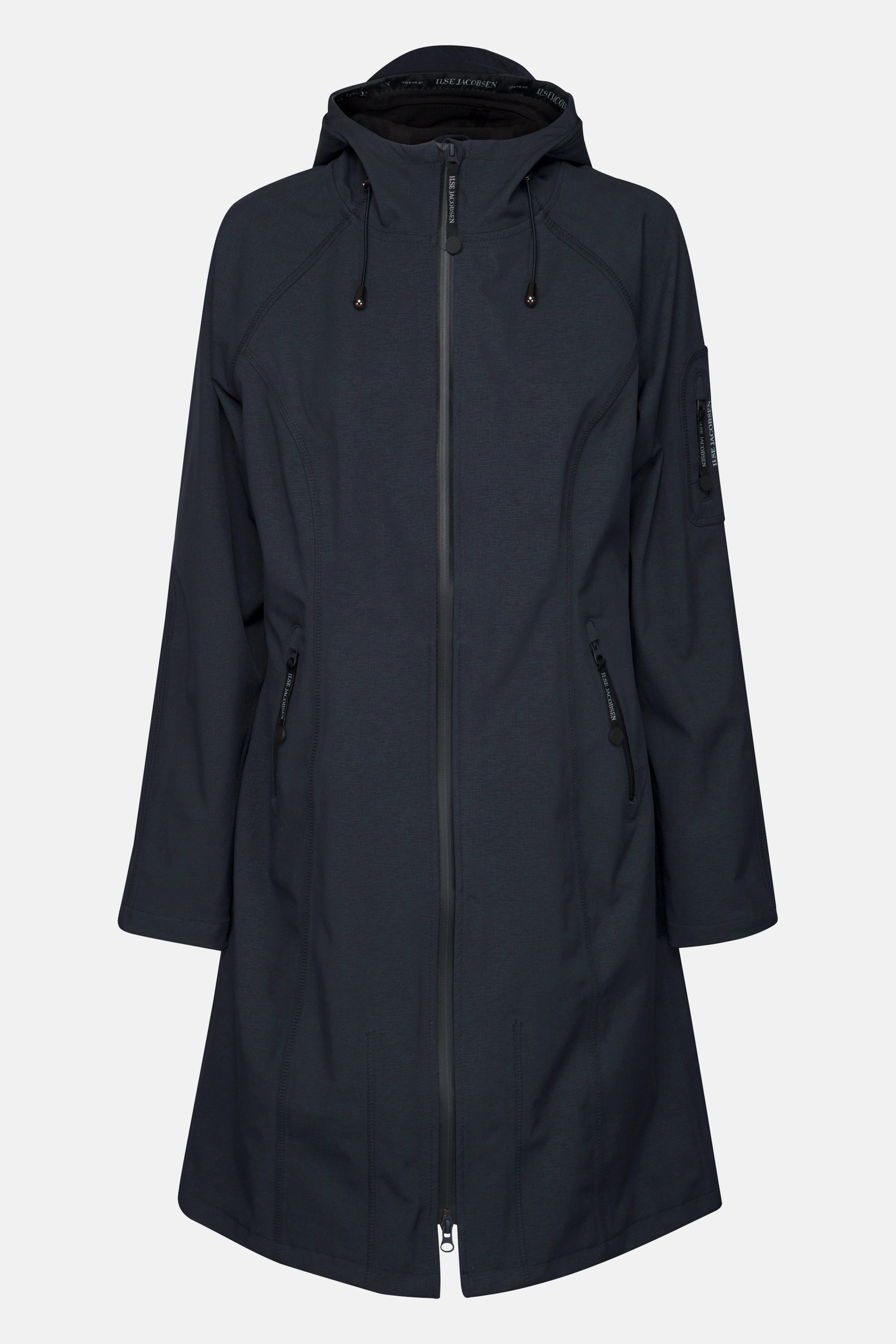 Long Softshell Raincoat - Dark Indigo